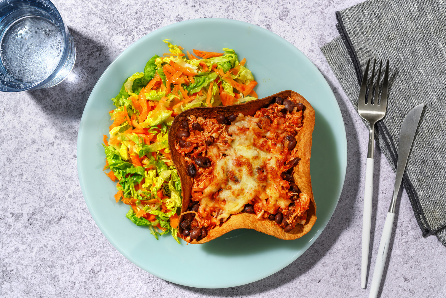 Barquitas de poulet gratinée à la mexicaine