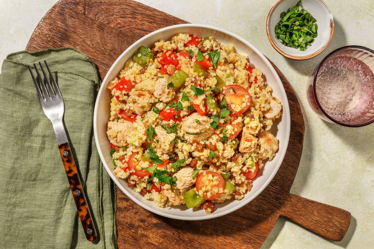 Taboulé de boulgour-quinoa précuits & dinde