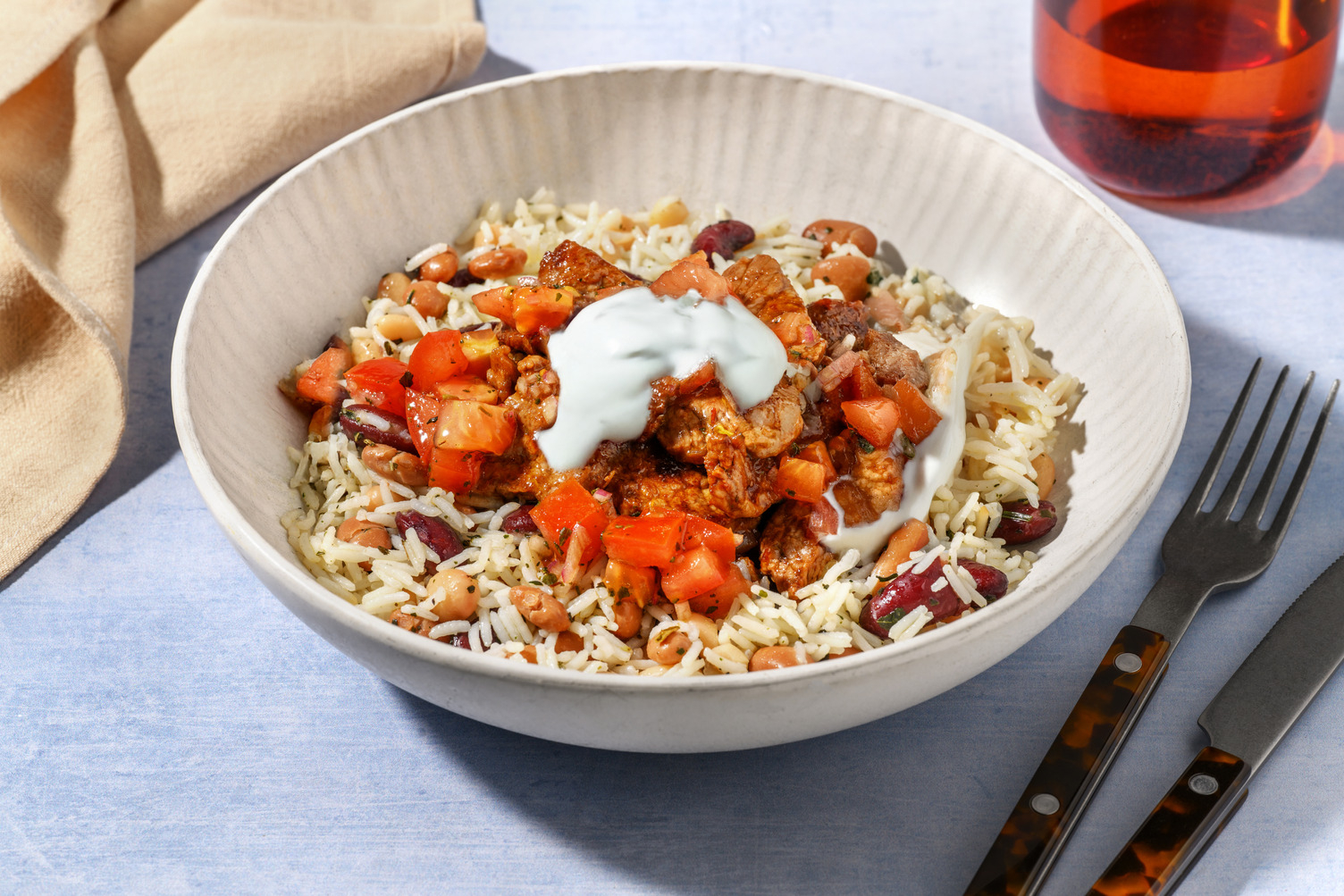 Chipotle Bowl : bœuf & salsa de tomates