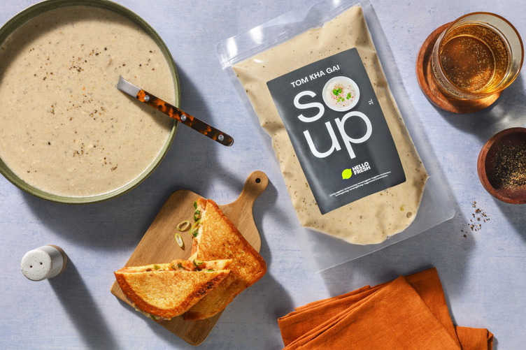 Thai Chicken Soup and Double Cheese Toastie