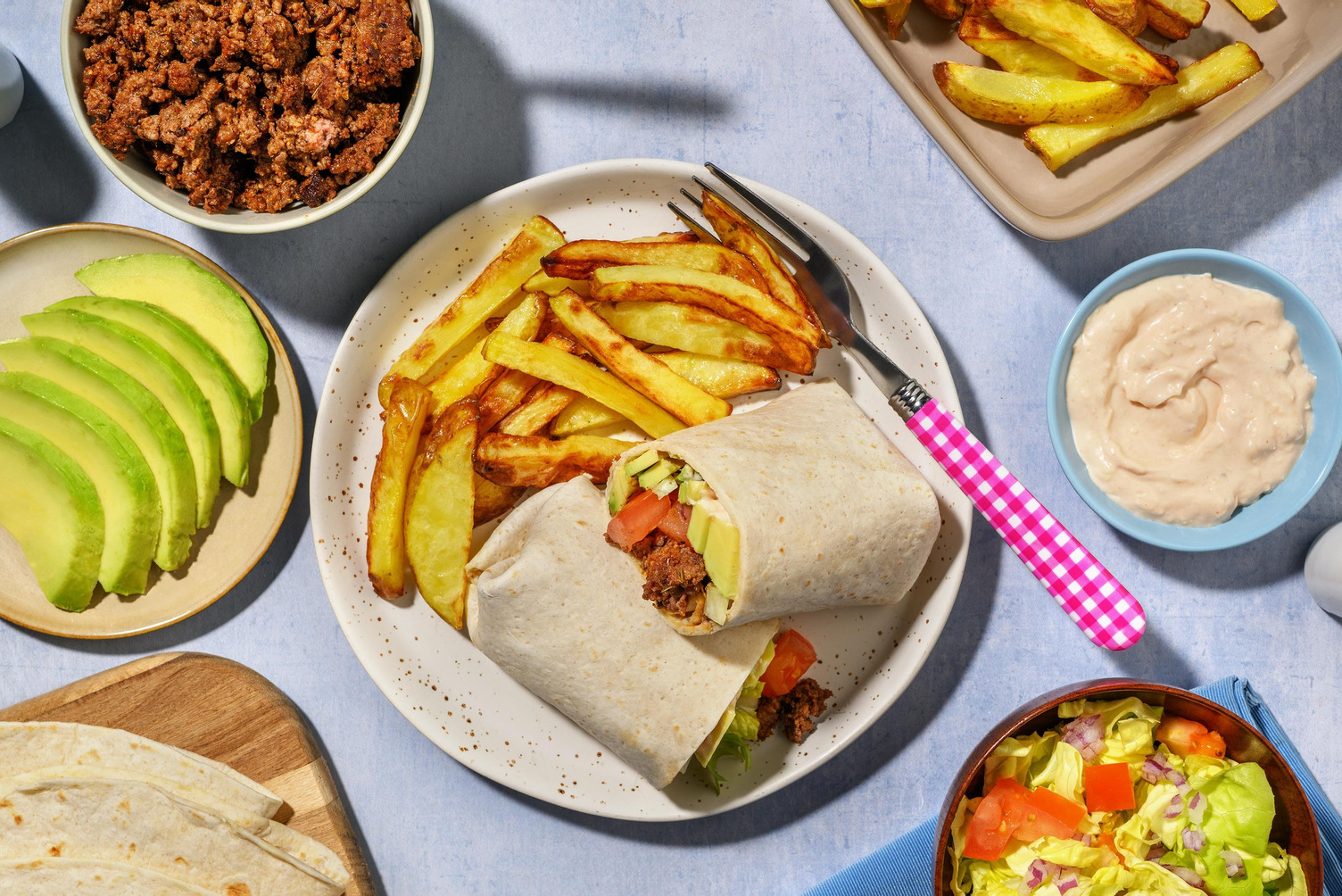 Cheeseburgarwraps på nötfärs | Gör din egen