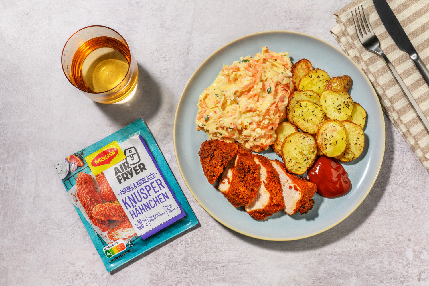 Hähnchen paniert & gewürzt mit MAGGI Fix Air Fryer Knusperhähnchen