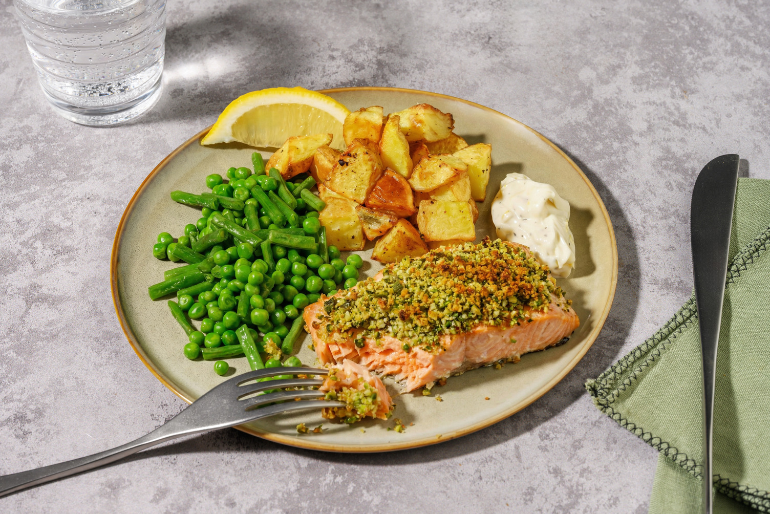 Pistachio and Lemon Crusted Salmon