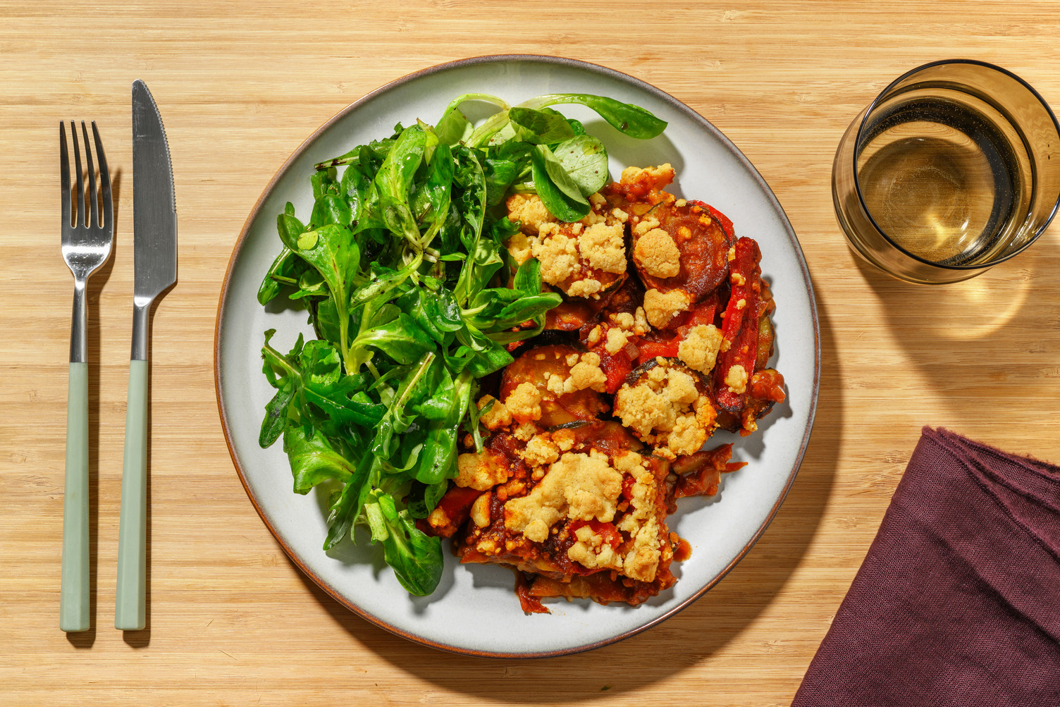 Crumble de légumes au pecorino AOP