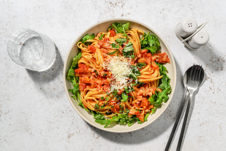 Linguine all'Amatriciana aux lardons