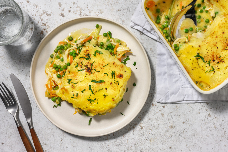 Comme un Parmentier au poulet & petits pois