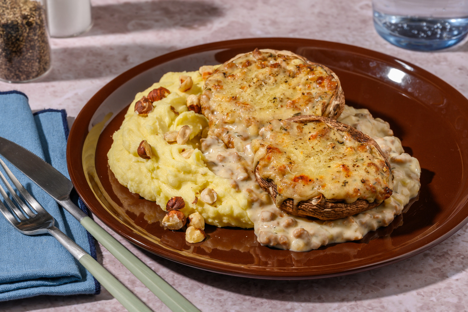 Le Végé : Portobellos farcis & Parmigiano