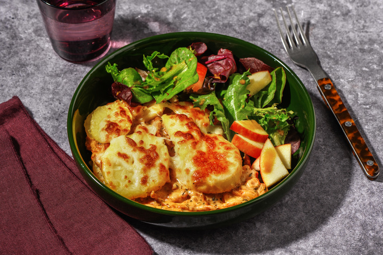 Le Végé : gratin d'altitude aux lardons veggie