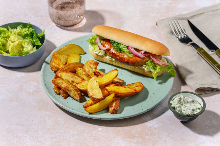 Hot-Dog saucisse de Toulouse & potatoes