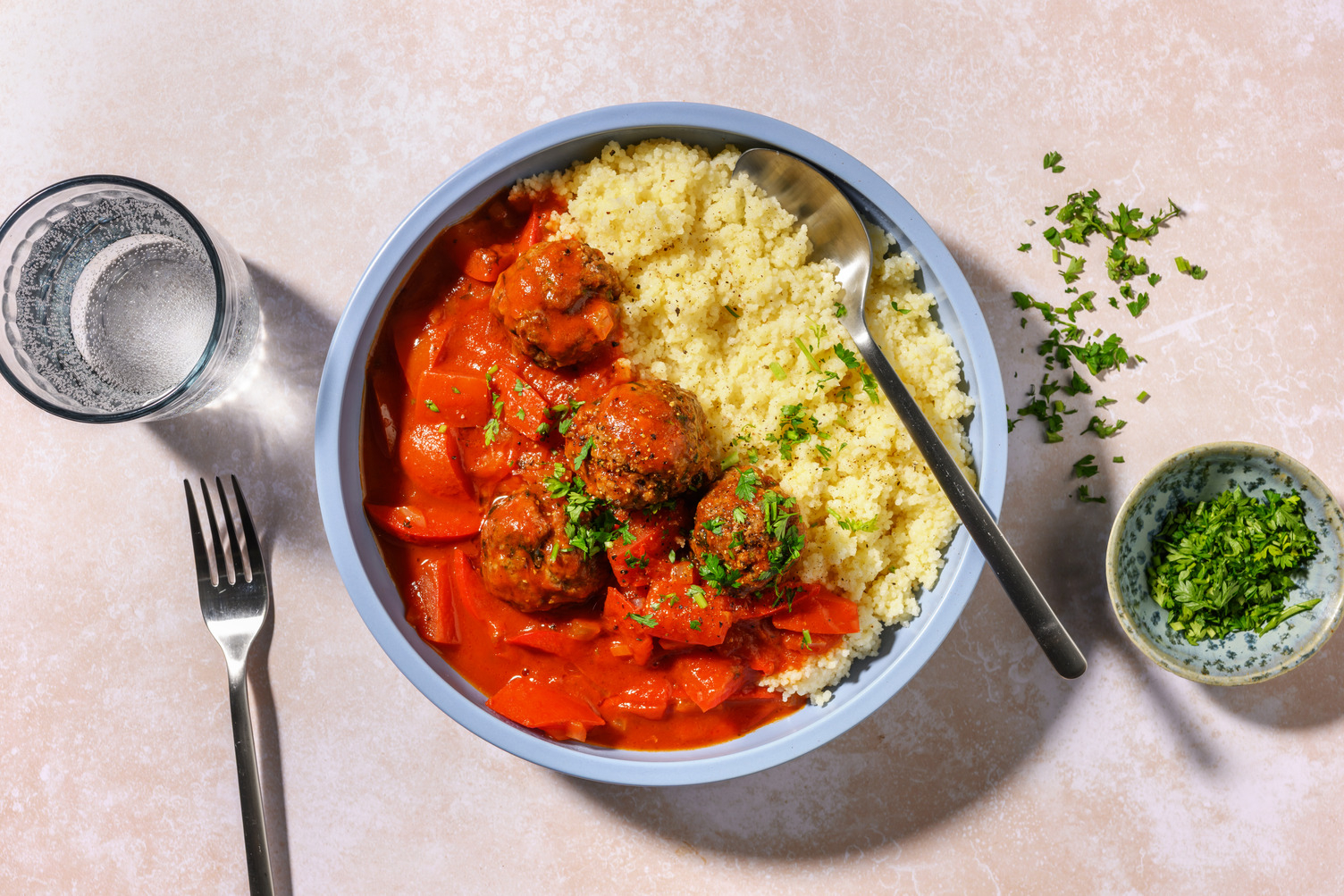Tajine de kefta au bœuf & semoule