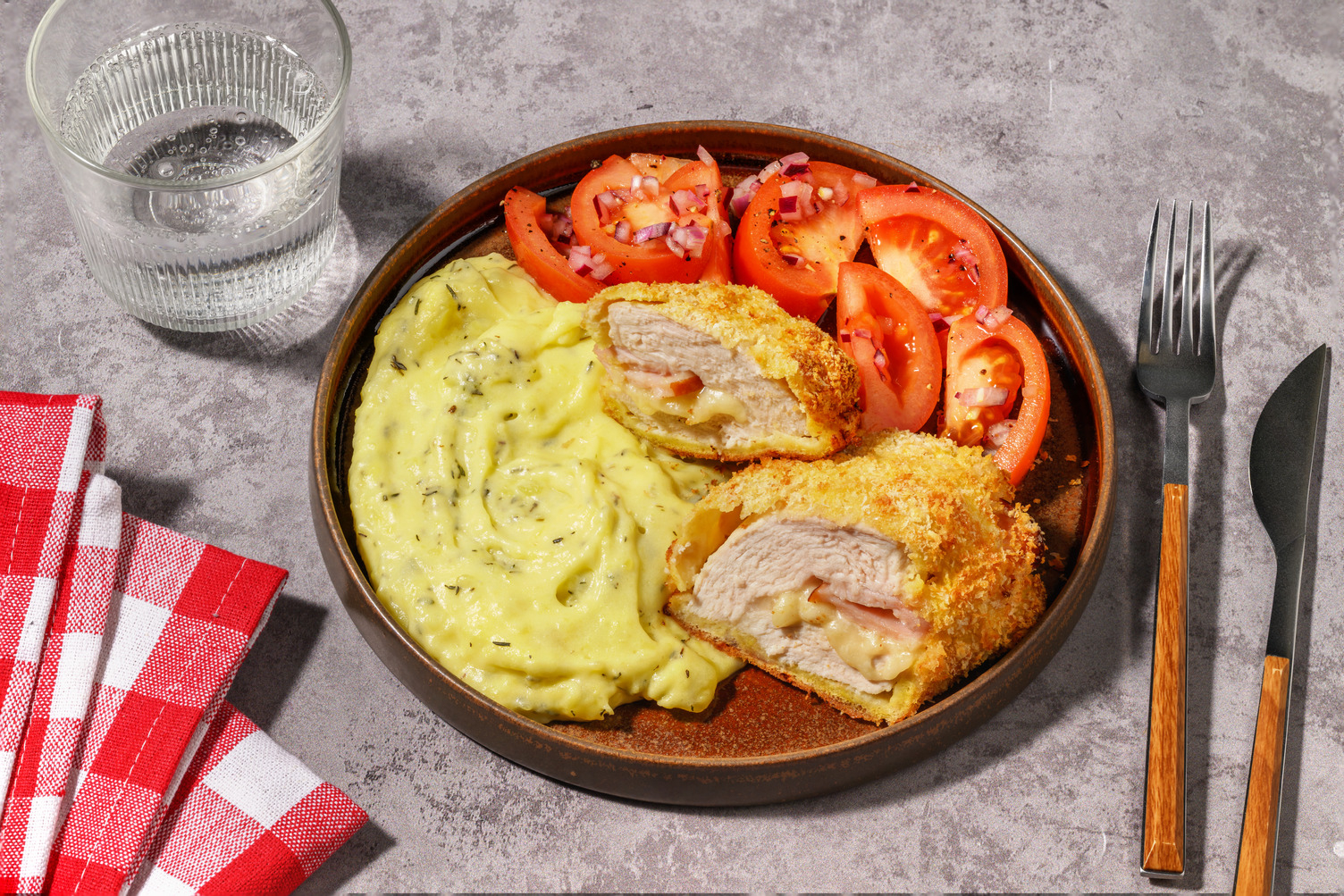 Cordon bleu tradi & purée au thym