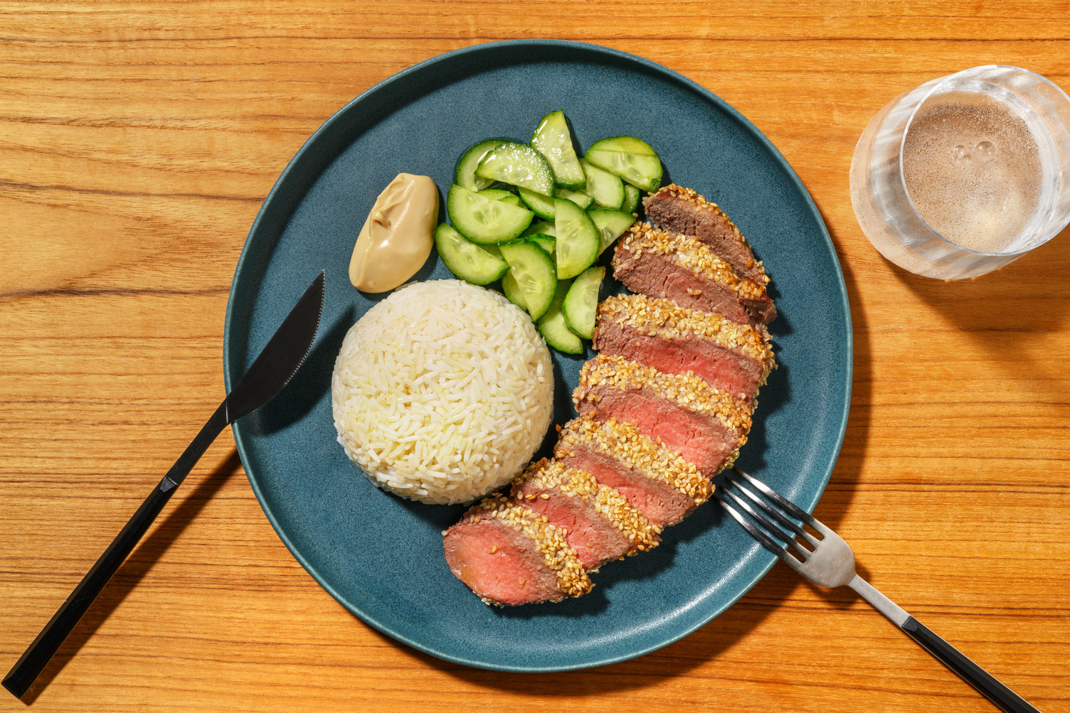 Bœuf Charolais sauté au sésame & mayo au soja