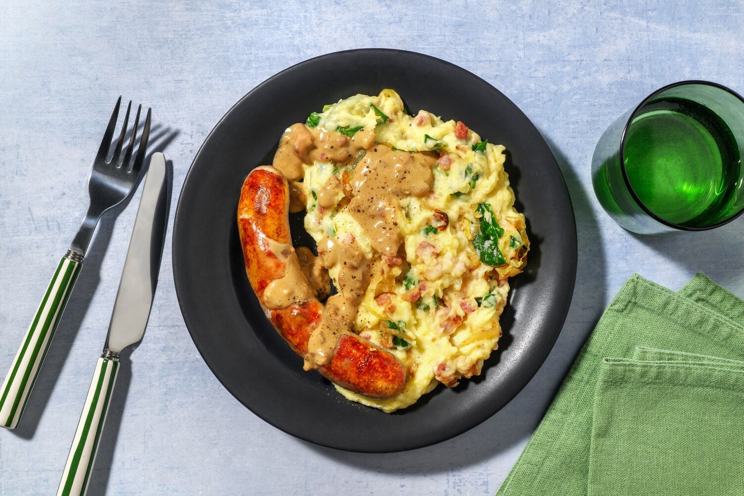 Reprise douce : Bangers & Colcannon aux lardons