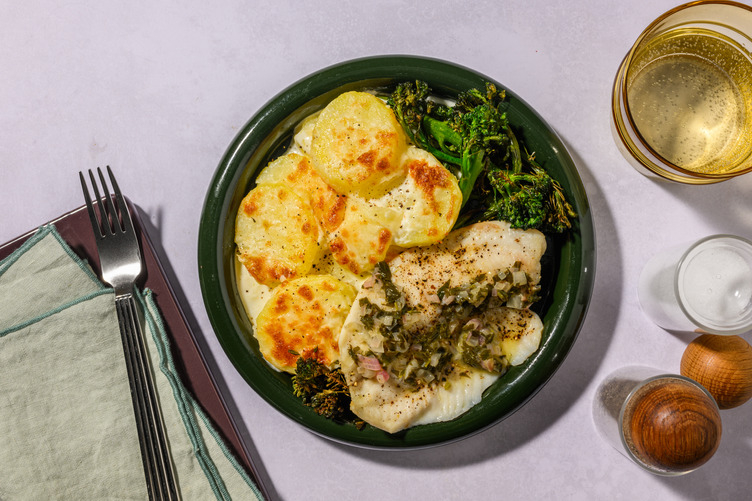 Parsley Butter Basa & Potato Dauphinoise