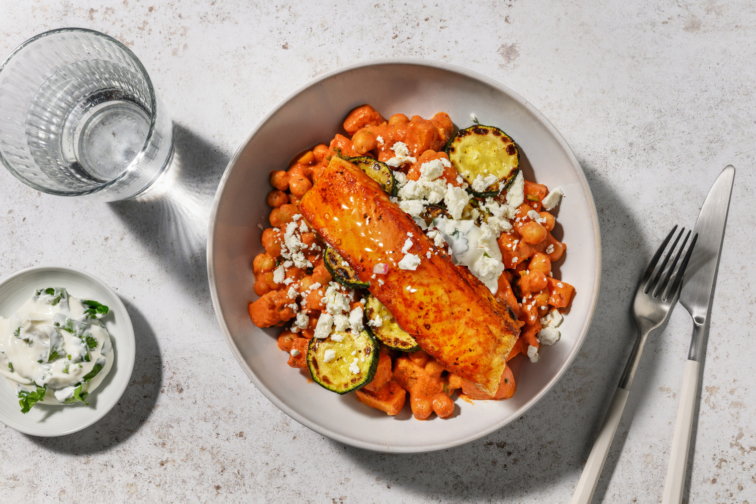 Smoky Tagine Inspired Salmon, Butternut and Chickpeas
