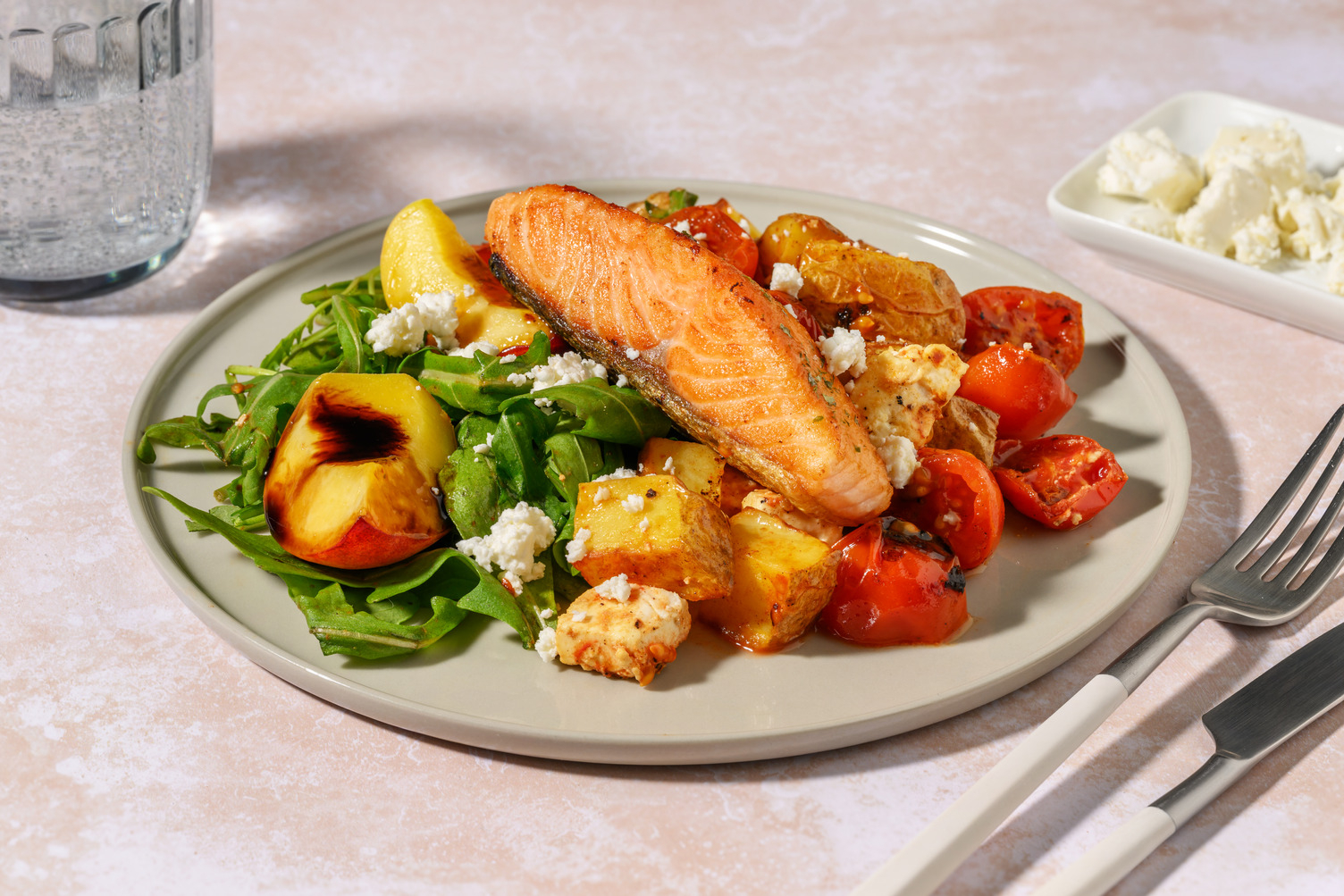 Oven Baked Salmon and Cherry Tomatoes