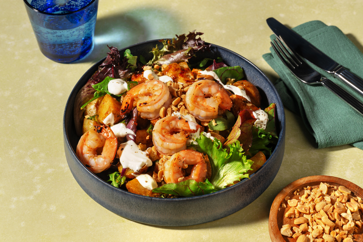 Indonesian Style Peanut Prawn Salad