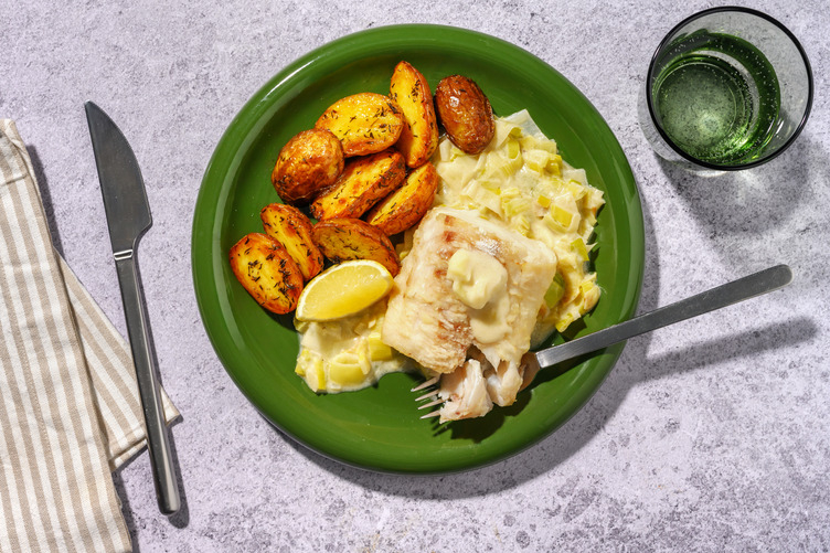 Double Basa Meunière in Creamy Leek Sauce