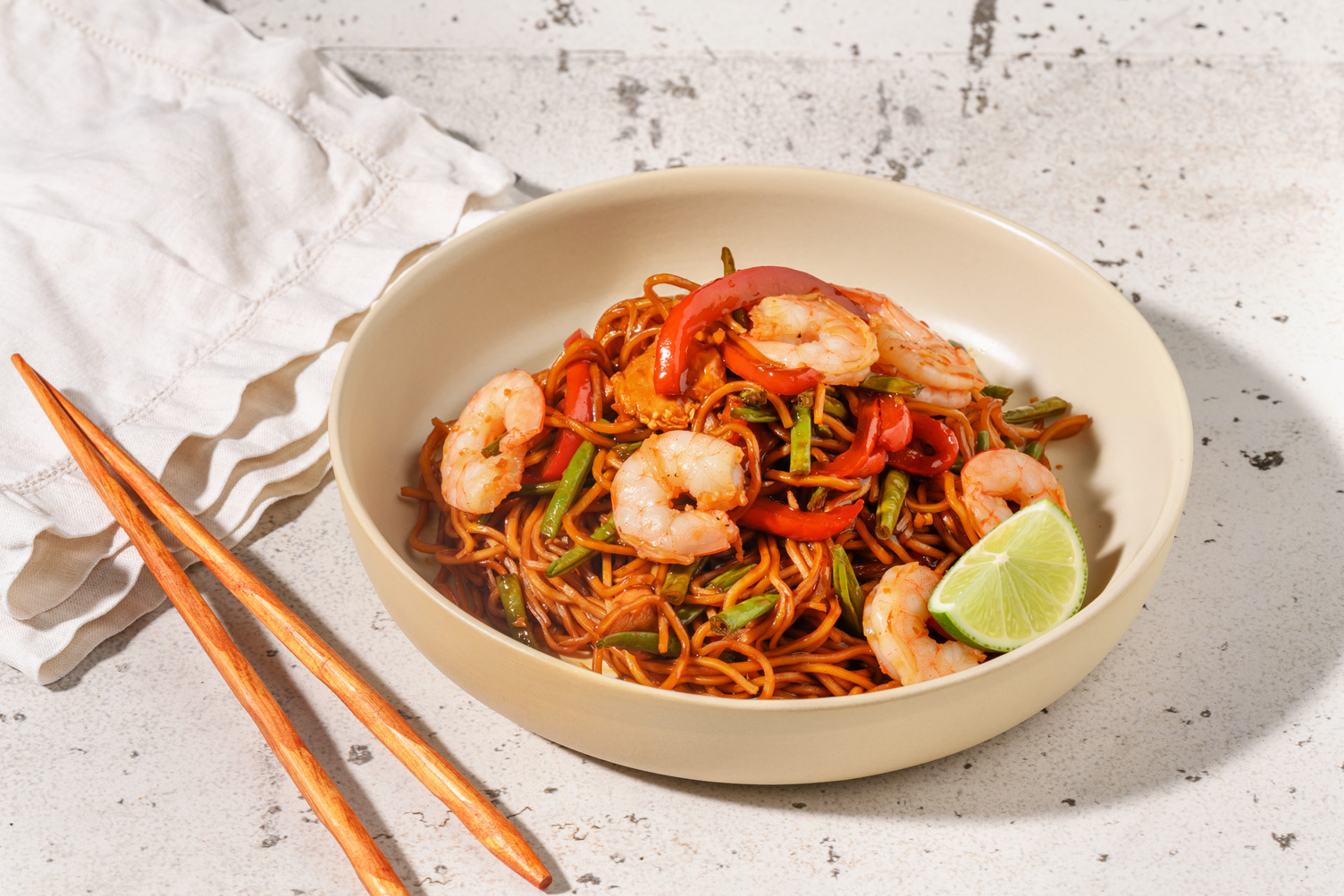 Chinese Style Prawn and Veg Noodle Stir-Fry