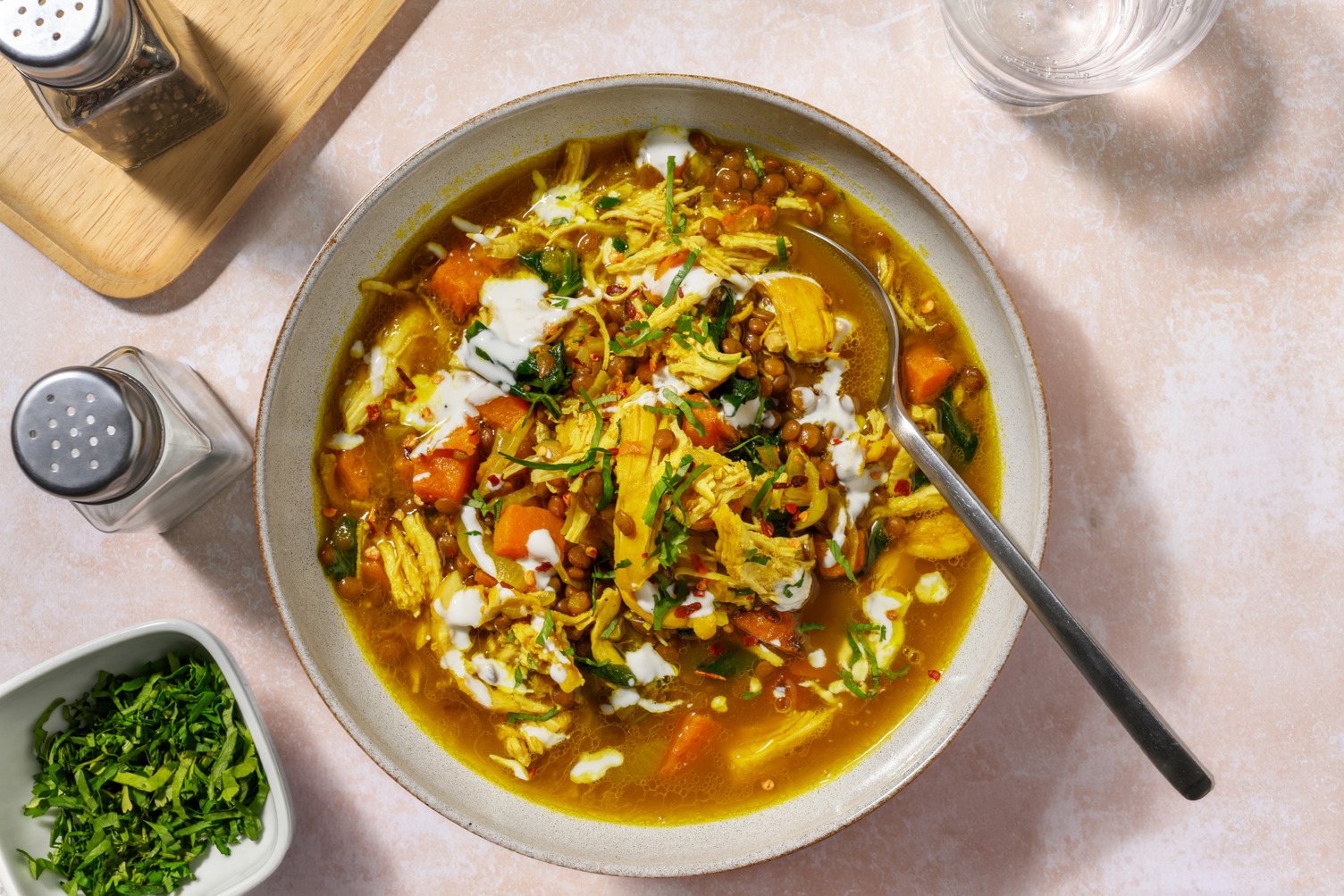Persian Style Spiced Chicken and Halloumi Stew