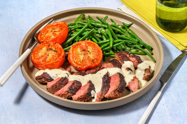 Salmon in Creamy Peppercorn Sauce