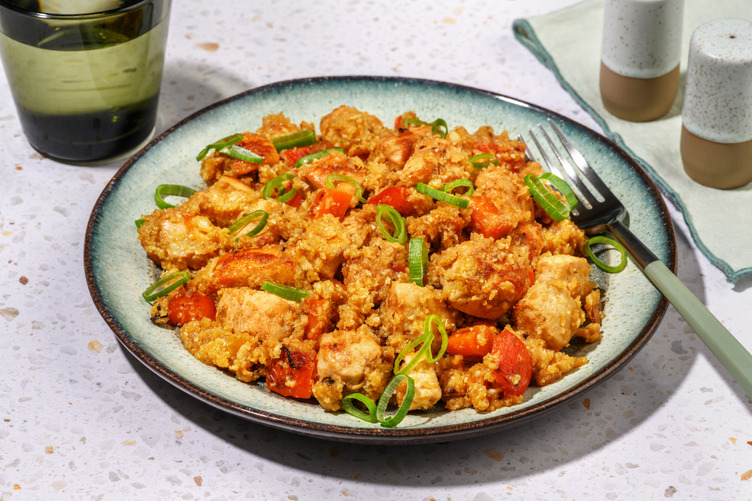 Chicken Stir-fry and Cauli Rice with Prawns