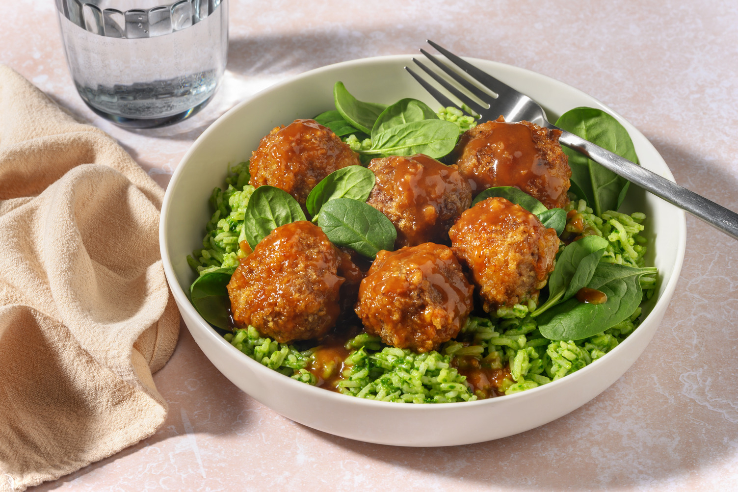 Albóndigas crujientes con salsa asiática