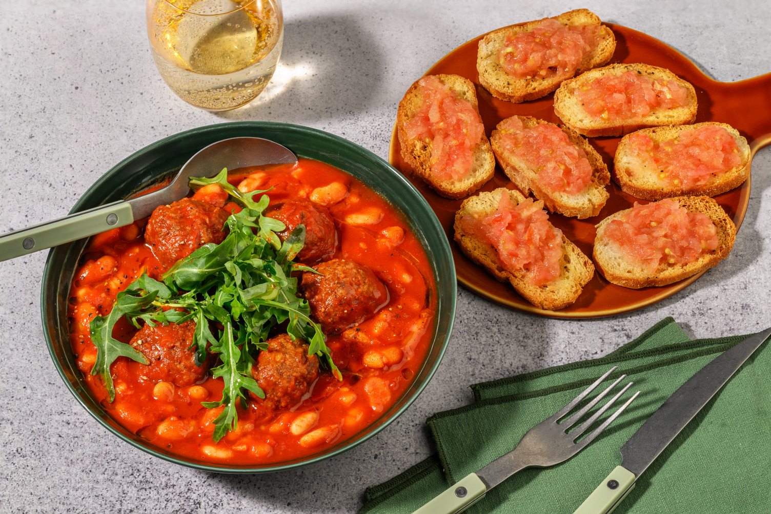 Beef Meatballs in Cannellini Bean Stew