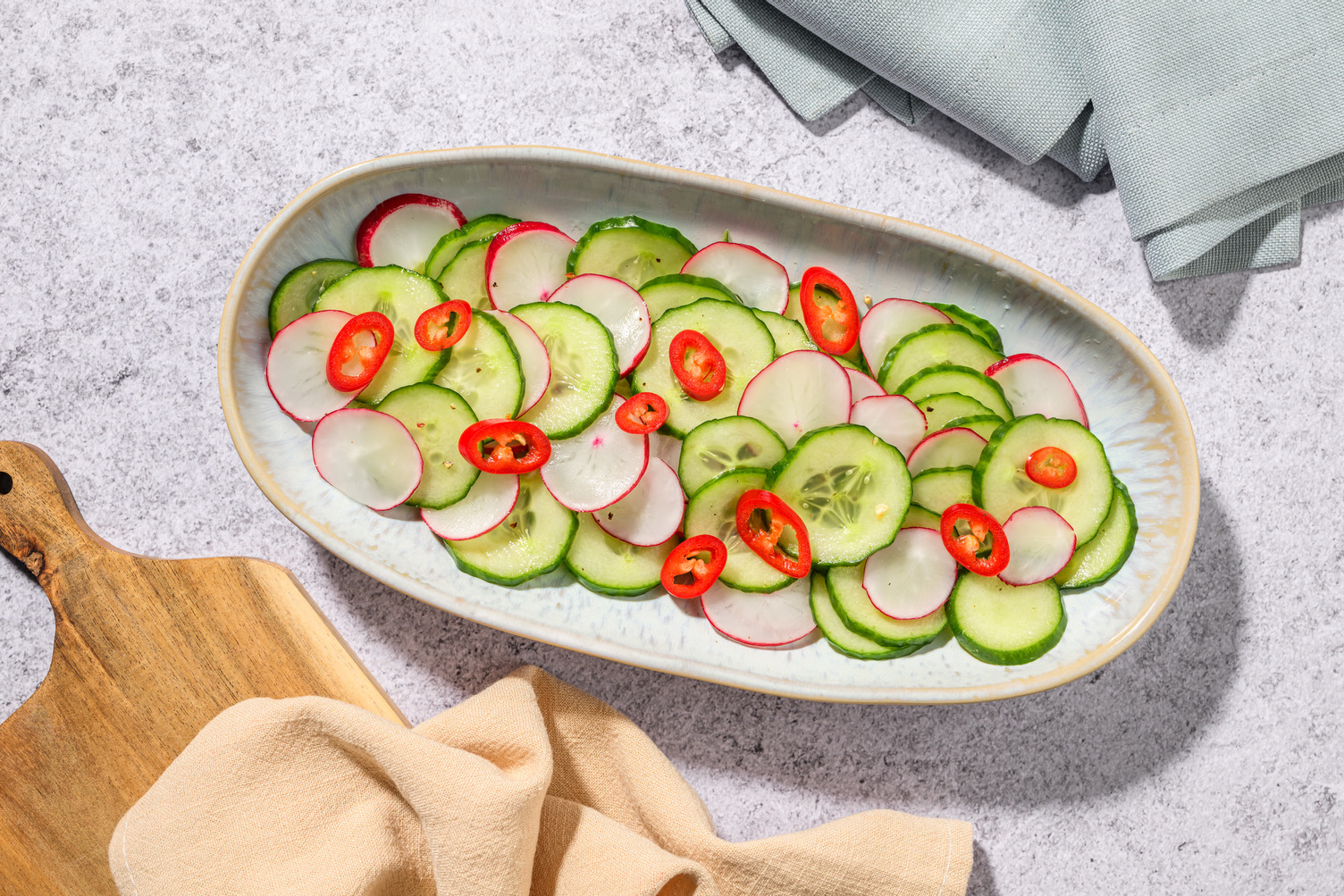 Spicy Pickled Cucumber & Radish