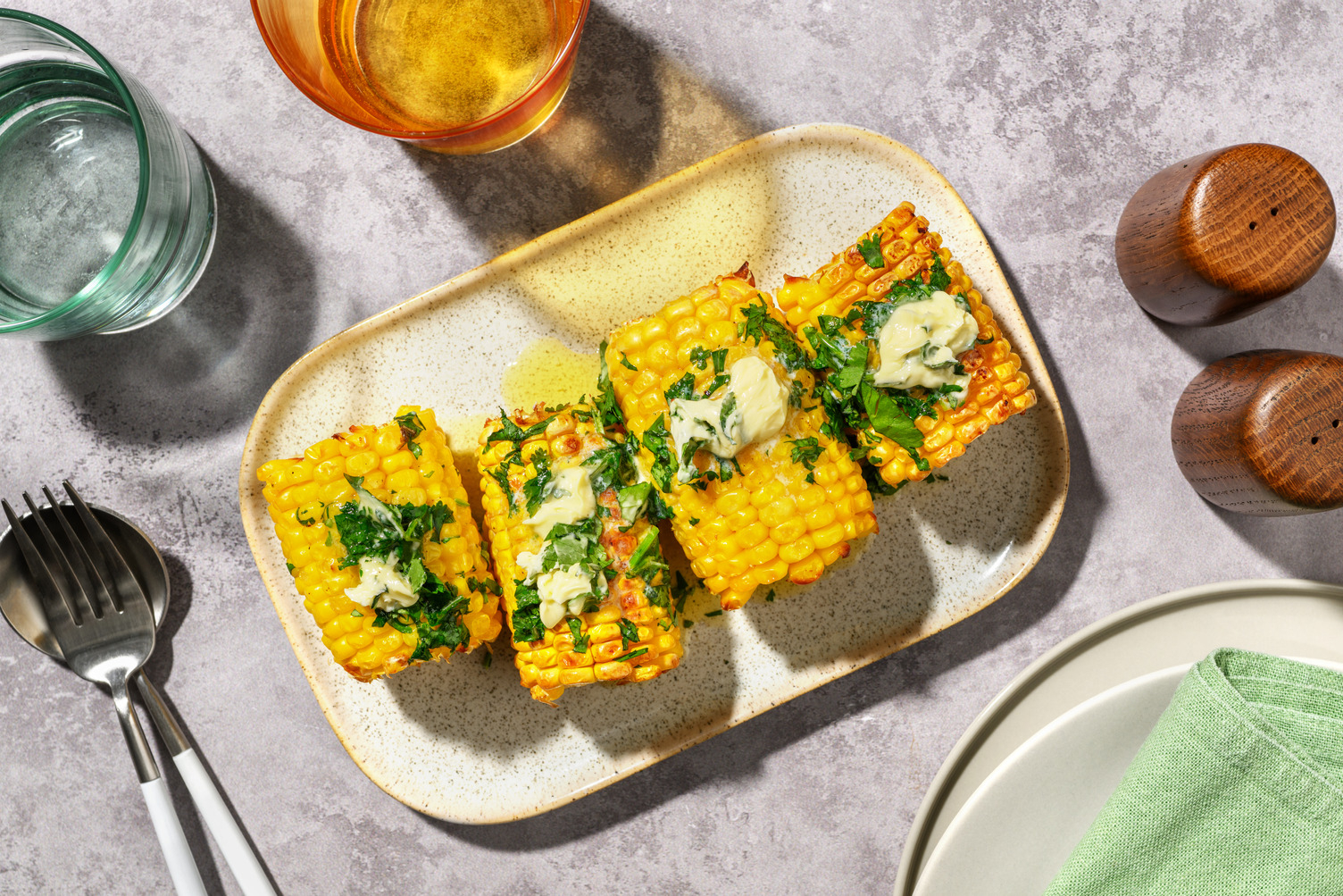 Fragrant Garlic Butter Corn Cobs