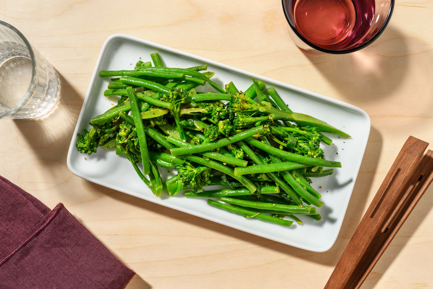 Steamed Baby Broccoli & Beans