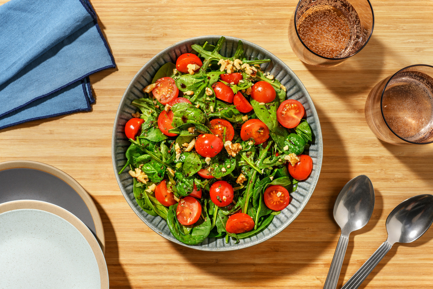 Cherry Tomato & Spinach-Rocket Salad