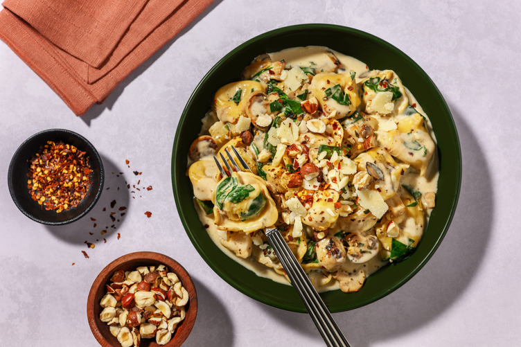 Spinat- og ricottafyldt tortelloni