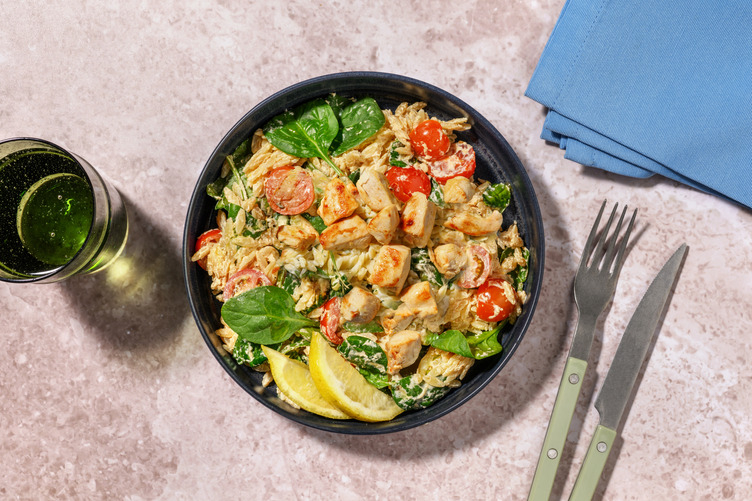 Levantine Chicken and Orzo Salad