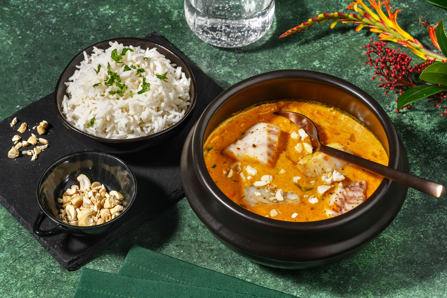 Korma indien de cabillaud & cajous