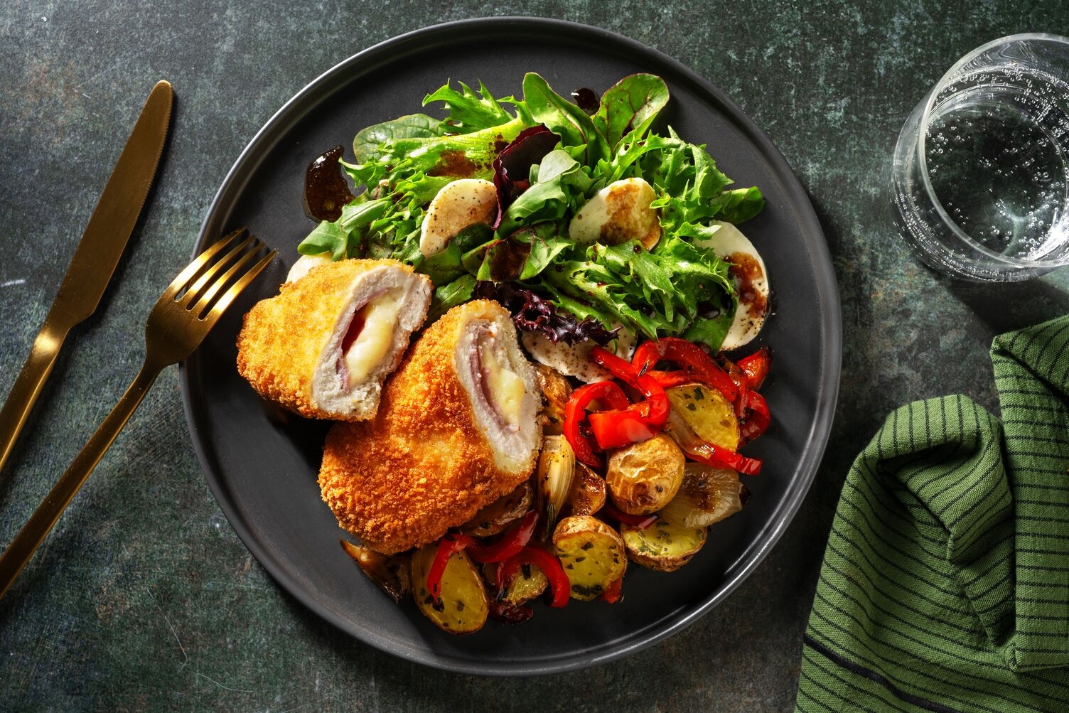 Cordon bleu blanc rouge : parmesan AOP & jambon
