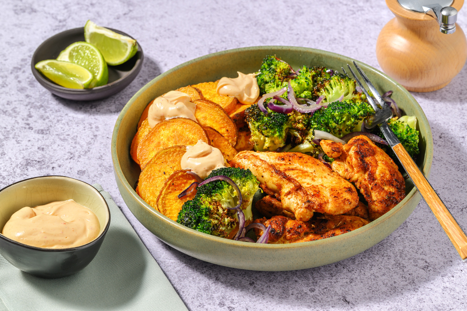 Doppelt Piri Piri-Hähnchen aus dem Ofen