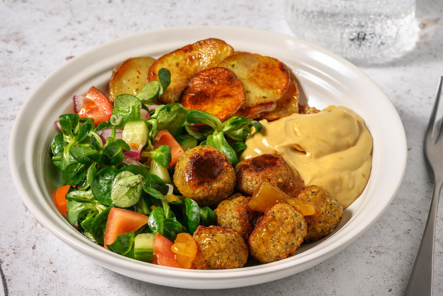 Bowl de falafels et houmous à la mangue 