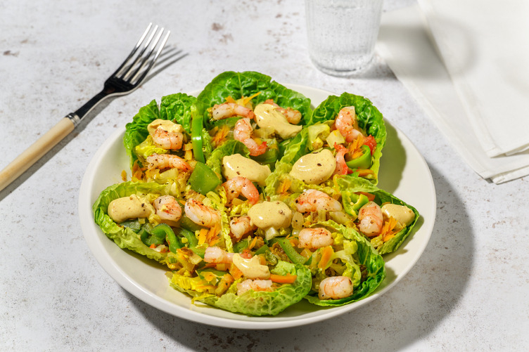 Ssam de extra de langostinos con mayonesa de curry