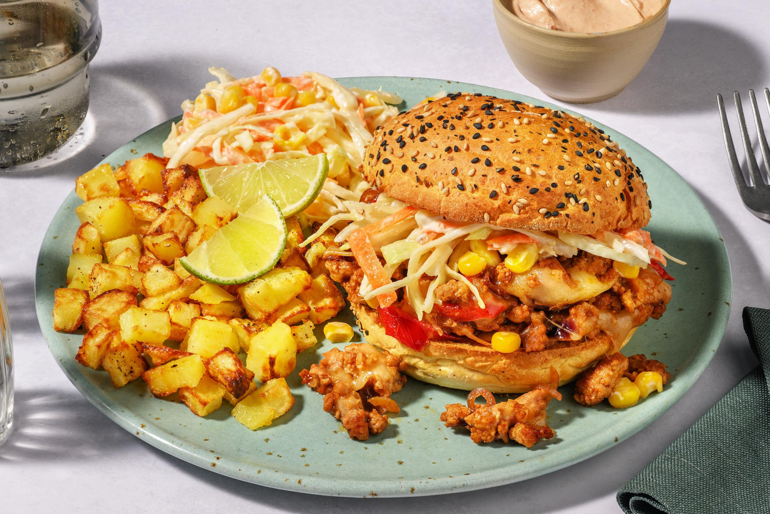 « Sloppy Joe » fumé façon Tex-Mex et mayonnaise au chipotle