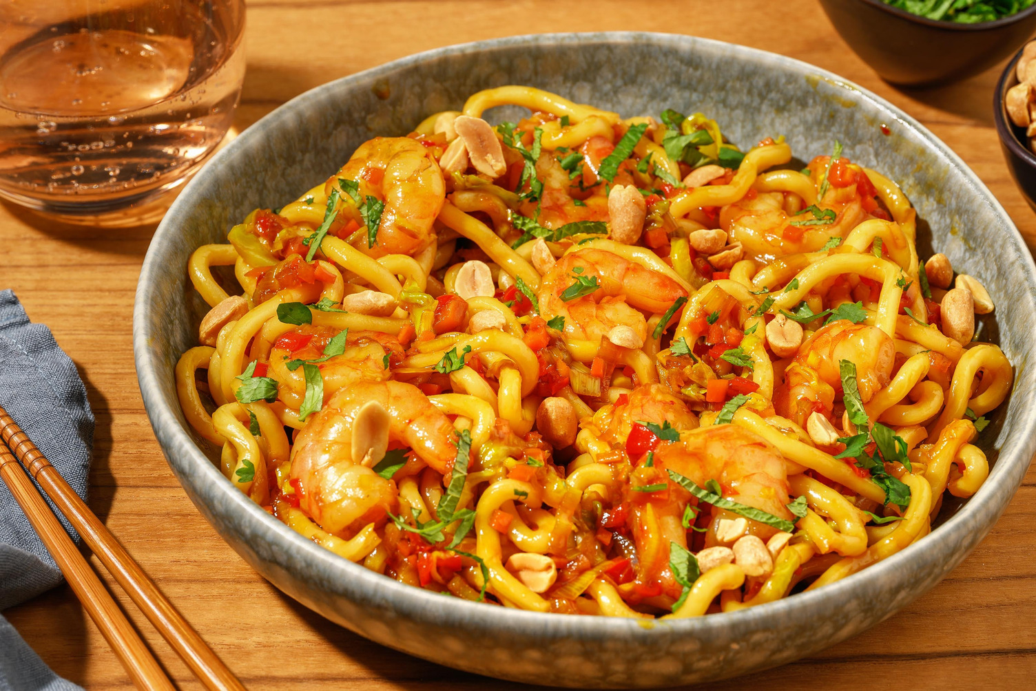 Shrimp Udon in East Asian-Style Sauce