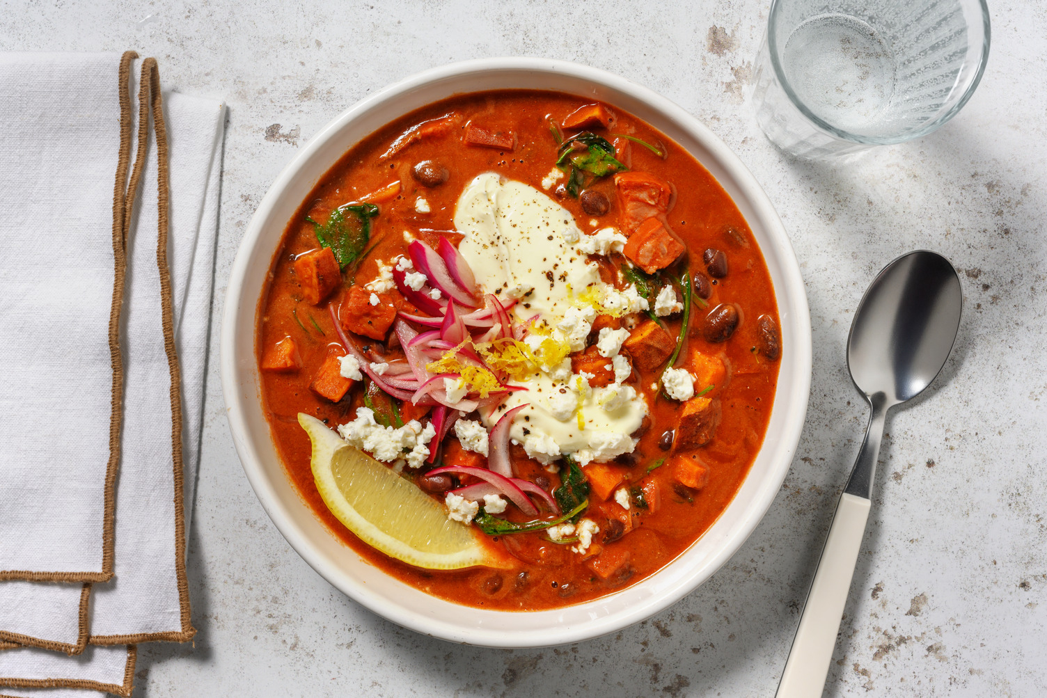 Chermoula Spiced Chorizo and Black Bean Soup