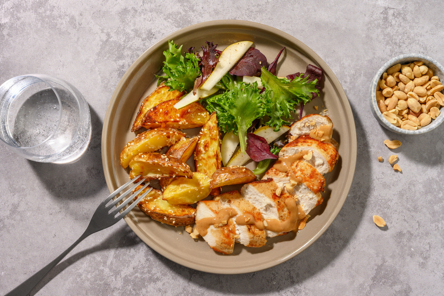 Indonesian Style Salmon Satay Traybake