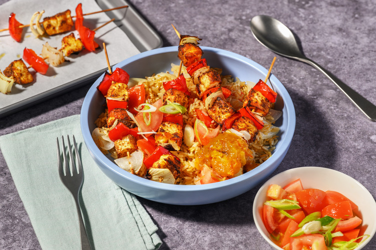 Tandoori Spiced Tofu Skewers