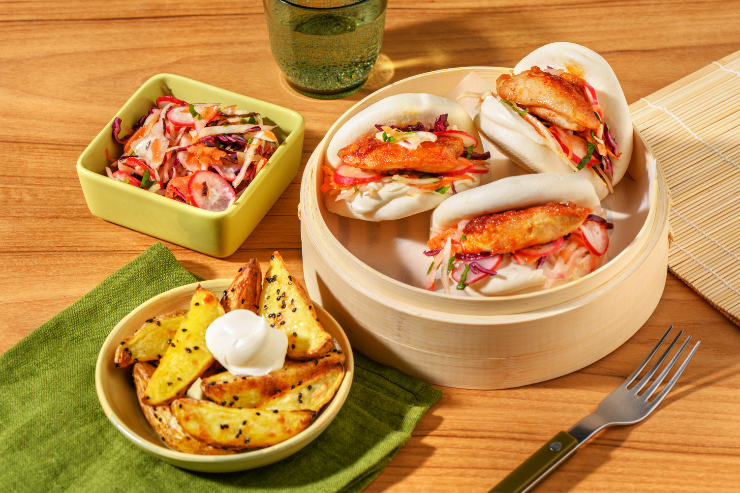 Korean Style Gochujang Chicken Bao