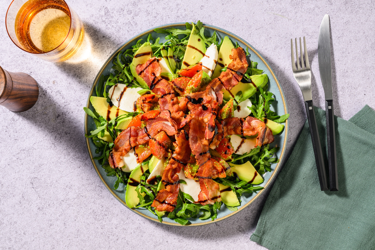 Caprese Salad with Bacon