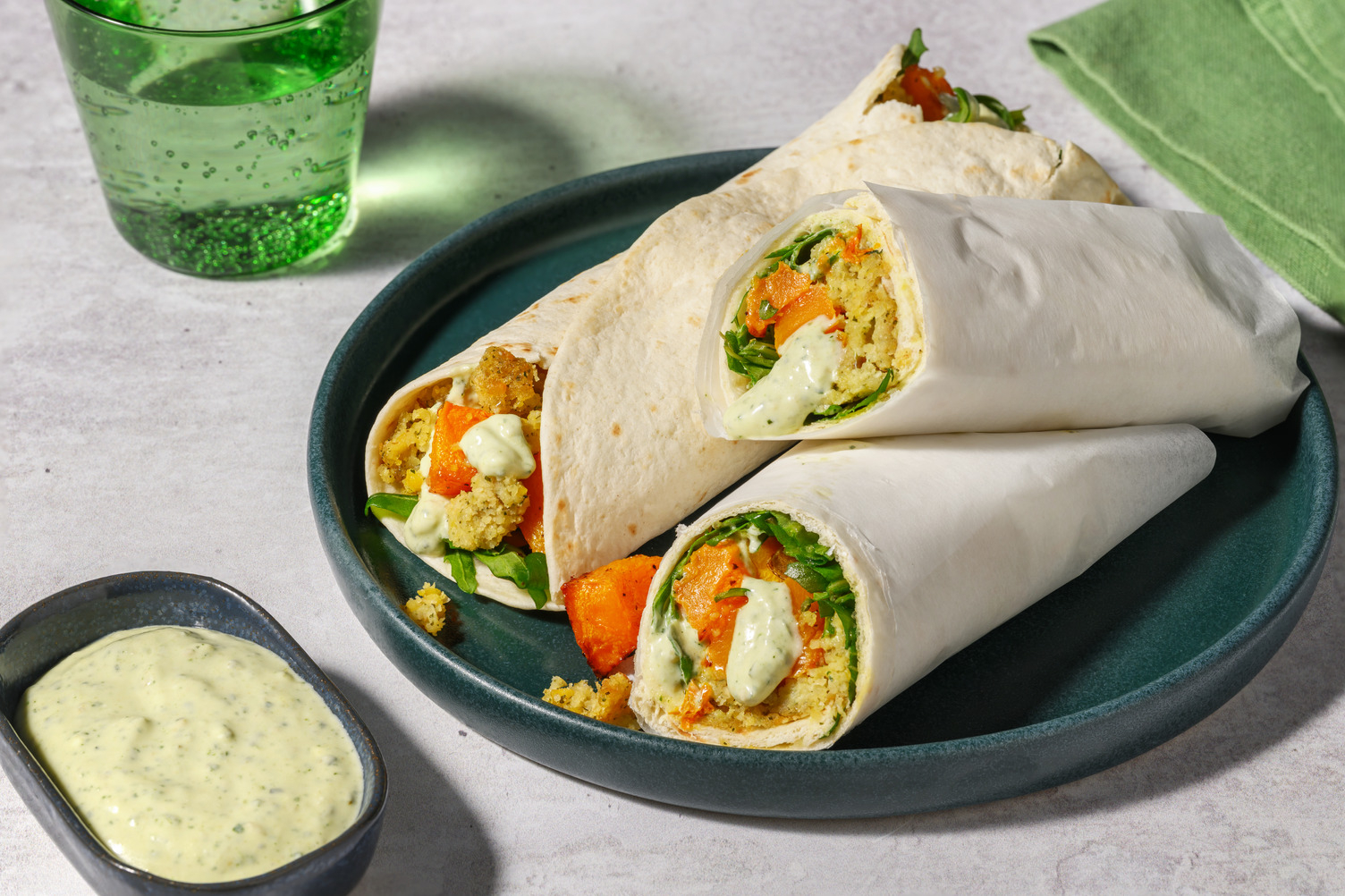 Falafel and Butternut Wraps