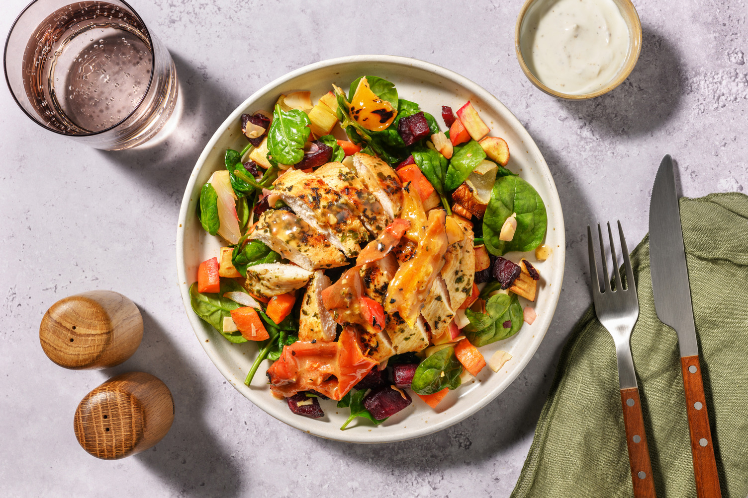 Herby Chicken & Rainbow Roast Veggie Toss