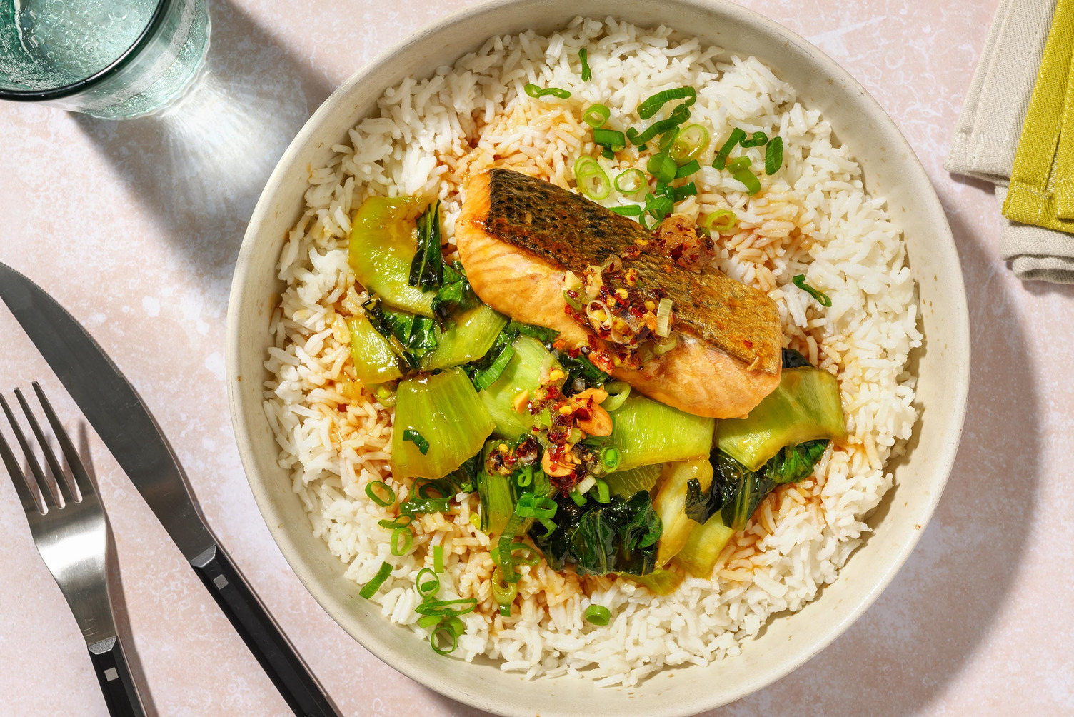 Lachsfilet in süß-scharfer Ingwer-Soße