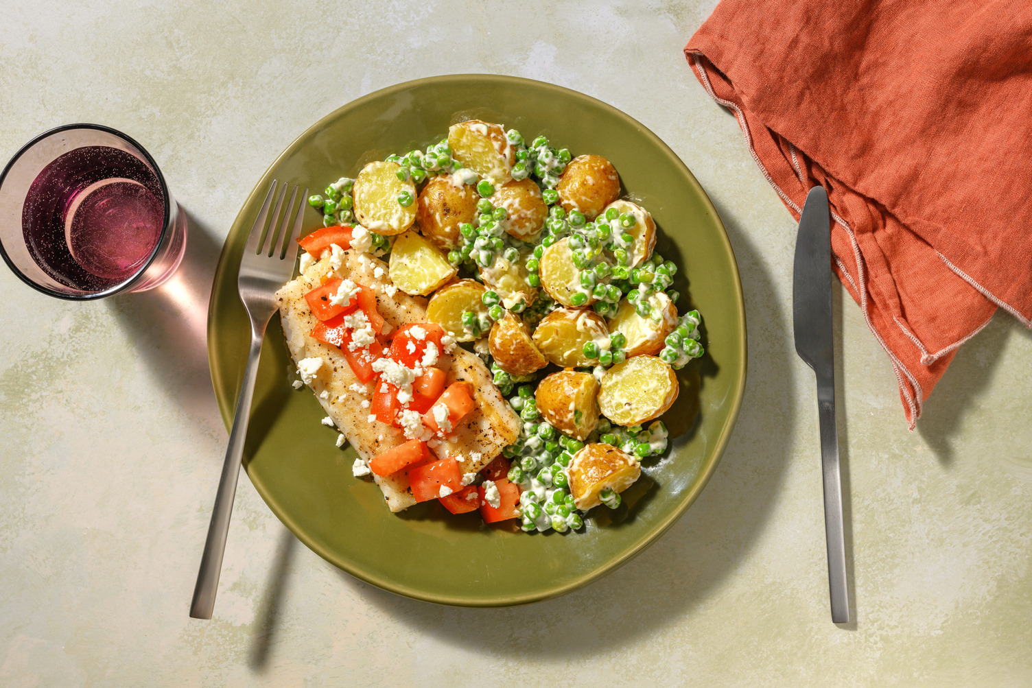 Fried Basa and Greek Style Cheese